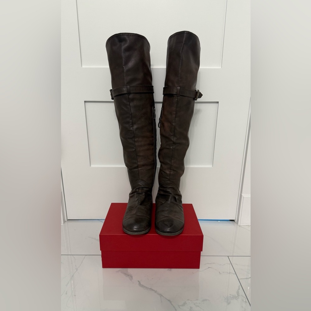 ANNA Brown Knee-High Boots
